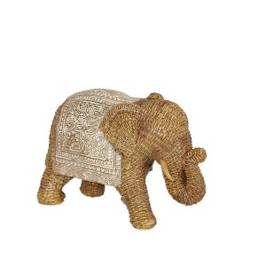 FIGURA ELEFANTE RESINA DE RATTAN PQ.