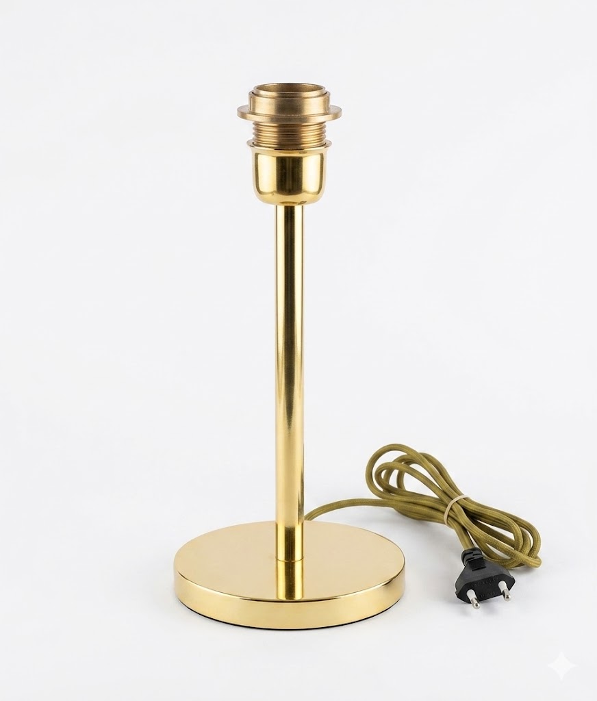 Candeeiro de Mesa com Base Dourada - pequeno