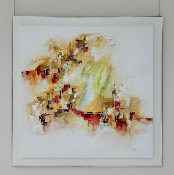 Arte abstrata em tons orgânicos