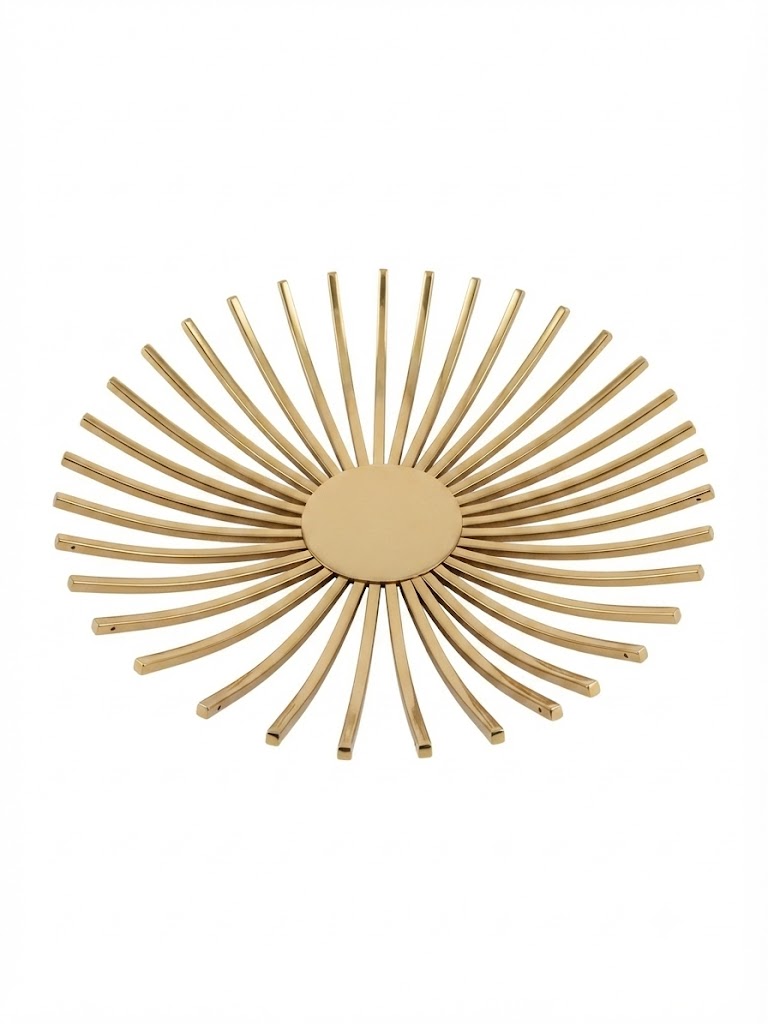 Centro de Mesa / Fruteiro amplo em Latão Polido dourado