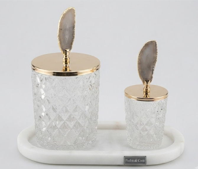 Conjunto momi com Ágata branca