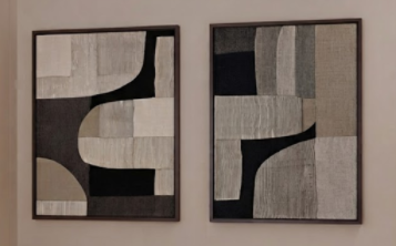 Conjunto 2 quadros abstratos