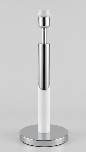 Candeeiro de mesa branco e prateado C120